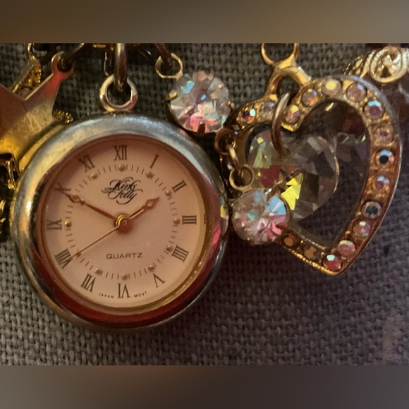 Kirk’s Folly: women’s bracelet and watch heart moon gold tone 10 1/2 “inches. - Picture 2 of 7